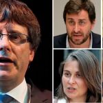Carles Puigdemont,el exconsejero de Salud Antoni Comin, el de Cultura Lluís Puig , de Agricultura Meritxell Serret , y de Enseñanza, Clara Ponsatí /Efe