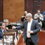 La presidenta del Parlament, Carme Forcadell, ayer en la Diputación Permanente