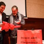 El director del centro, Javier Calvo, junto al exdirector, Carlos Piñel