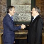 De la Serna y Puig se reunieron ayer en el Palau de la Generalitat
