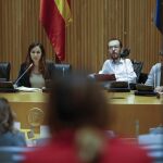 Ione Belarra y Pablo Echenique en una rueda de prensa conjunta con motivo del acuerdo de Presupuestos del Estado 2019© J. FDEZ. - LARGO