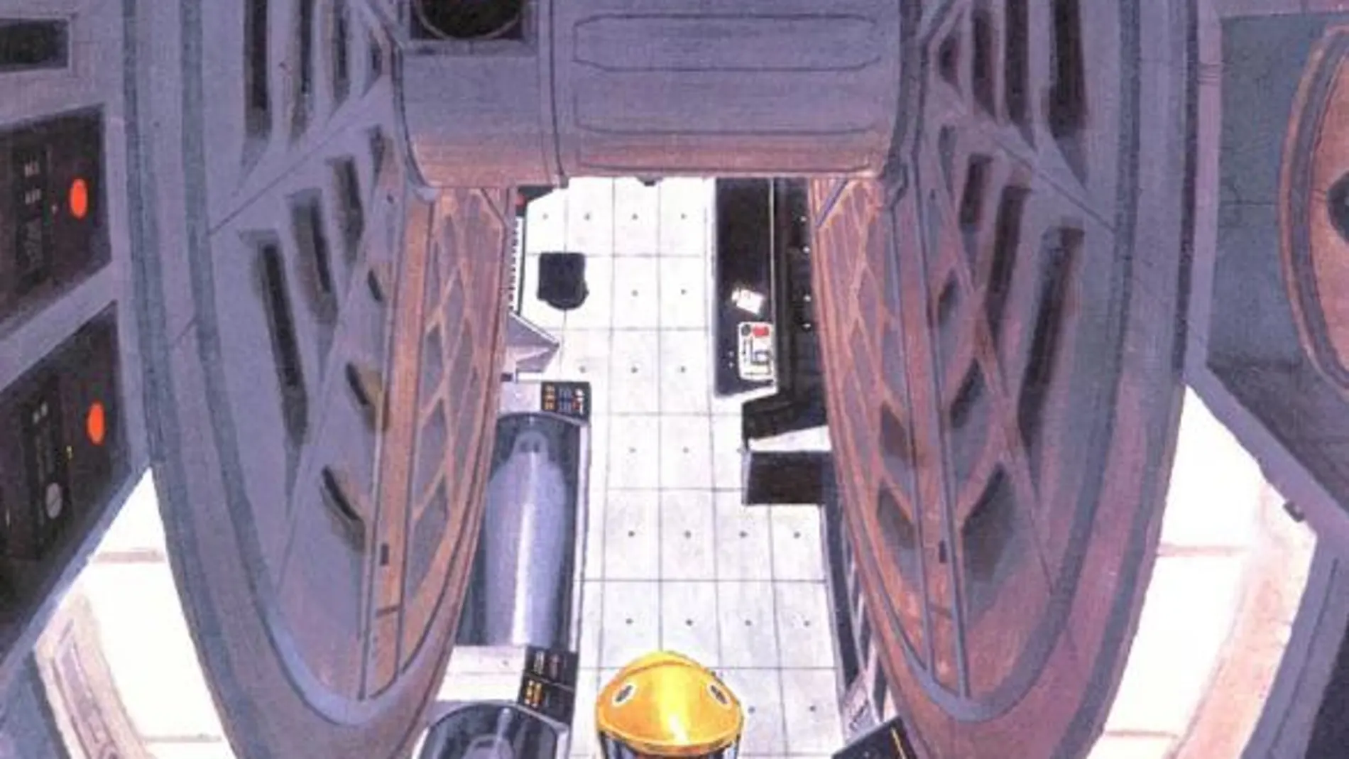 Uno de los carteles del artista Robert McCall en el que se ve a Bowman en el centrífugo