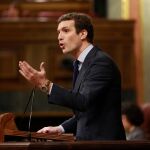 Pablo Casado, durante su intervención.