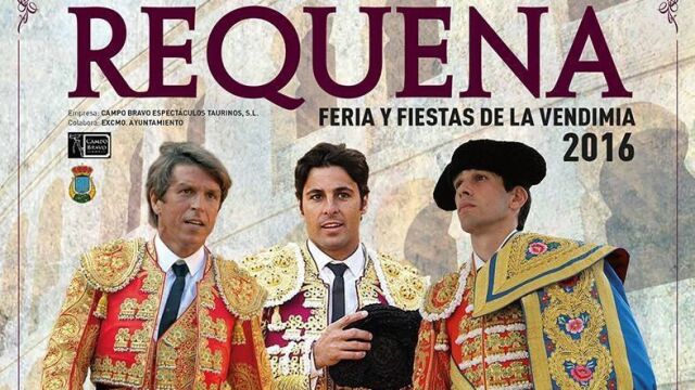 Cartel anunciador de la corrida de toros que se celebrará en Requena