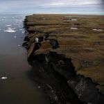 Una imagen de 2004 de una zona de Alaska que ha perdido su superficie helada