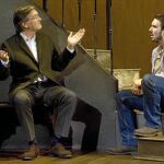 Josep María Flotats (izda.) y Arnau Puig charlarán sobre el escenario del Español hasta noviembre