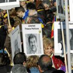 Manifestación por la libertad de los políticos encarcelados por el 1-O