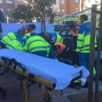 El SUMA intentando reanimar al joven