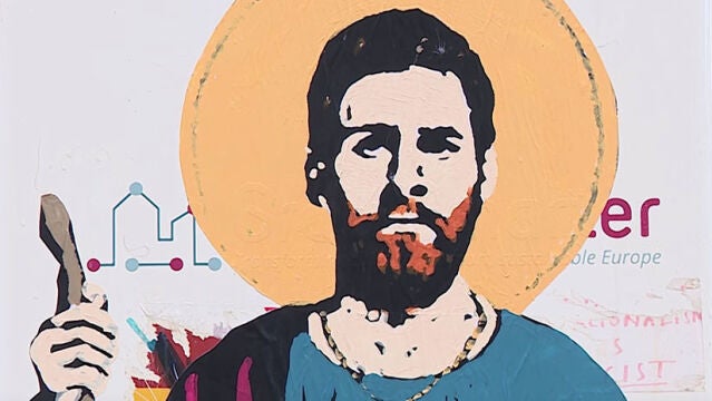 Captura del graffiti de Leo Messi en la ciudad condal