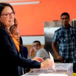 La candidata a la presidencia de la Generalitat Valenciana por Compromís, Mónica Oltra