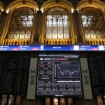 Paneles de la Bolsa de Madrid