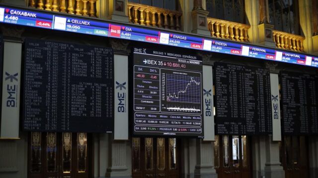 El principal indicador de la Bolsa española, el IBEX 35, ayer