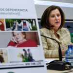 La consejera de Igualdad y Políticas Sociales, en una rueda de prensa
