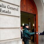El presidente de Ciudadanos, Albert Rivera a su llegada a la Fiscalía General del Estado