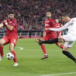 Una imagen del partido entre el Sevilla y el Spartk