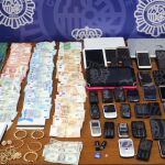 Imagen del material incautado durante la operación