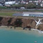 Imagen del avión tras el incidente