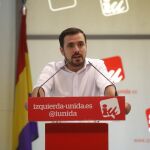 El coordinador federal de IU, Alberto Garzón
