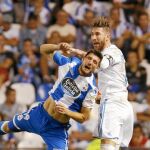 Borja Valle y Ramos, en la jugada de la segunda amarilla