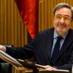 Narcís Serra durante la comisión sobre Caixa Catalunya en el Congreso/Alberto R. Roldan