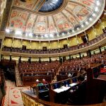 El Congreso durante el debate de totalidad de los presupuestos este martes. EFE/Juan Carlos Hidalgo