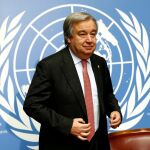 Antonio Guterres, actual Alto Comisionado de la ONU para los Refugiados (UNHCR), llega a la sede de Naciones Unidas, en Ginebra, Suiza
