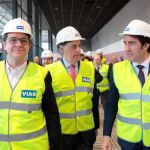 Fernández Mañueco, García Carbayo y Suárez-Quiñones visitan las obras en la Estación de Autobuses de Salamanca, que estará lista en junio