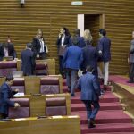 Los diputados del PP abandonaron el pleno durante la votación del Consejo de RTVV