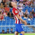 Gameiro se lamenta tras fallar una ocasión durante el encuentro de ayer