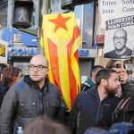 El concejal de la CUP Joan Coma, ayer ante la Audiencia Nacional