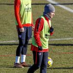 Torres y Griezmann, en el entrenamiento de ayer