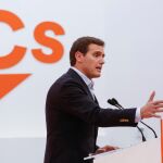 Albert Rivera, en una comparecencia de su partido