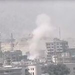 Imagen del humo provocado por una de las explosiones