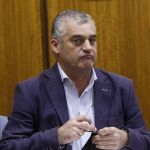 El consejero de Empleo, Empresa y Comercio de la Junta de Andalucía, Javier Carnero, ayer en la comisión parlamentaria / Foto: Manuel Olmedo