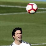 Solari, en el entrenamiento de esta mañana