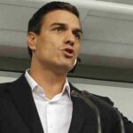 Pedro Sánchez, durante su intervención.