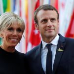 Emmanuel Macron y su mujer, Brigitte