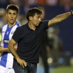 Asier Garitano durante su etapa como entrenador del Leganés.