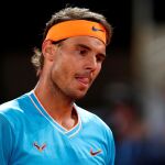 Nadal se lamenta en un momento del partido contra Tsitsipas