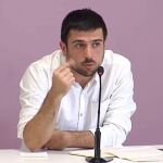 El portavoz de Podemos en el Senado, Ramón Espinar
