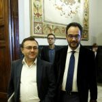 Antonio Hernando tras la reunión de la Junta de portavoces del Congreso