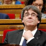 Carles Puigdemont durante una sesión parlamentaria en la pasada legislatura