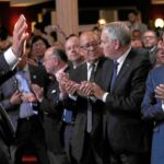 El presidente galo, François Hollande, ayer, durante su intervención en el foro «La democracia frente al terrorismo» celebrado en París