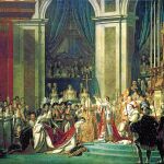 Coronación de Napoleón en la catedral en 1804. La pintura es de Jacques-Louis David Coronación de Napoleón en la catedral en 1804. La pintura es de Jacques-Louis David