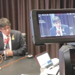 El ex president volvió ayer a comparecer ante los medios desde Bruselas para insinuar que si su candidato a la presidencia no es elegido finalmente podría forzar la repetición de elecciones
