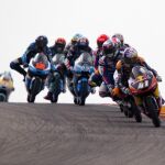 El piloto surafricano Brad Binder (41), durante la carrera de Moto3 del Gran Premio de Motorland