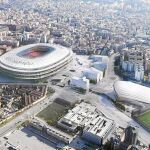 Imagen virtual de la futura remodelación del Camp Nou y su alrededores en el barrio de les Corts