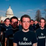Protesta contra las prácticas de Facebook a las puertas del Capitolio / Reuters