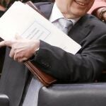 Cristóbal Montoro, ministro de Hacienda, ayer en el Congreso