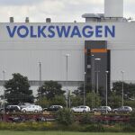 Vista de la planta del fabricante automovilístico Volkswagen en Zwickau (Alemania).